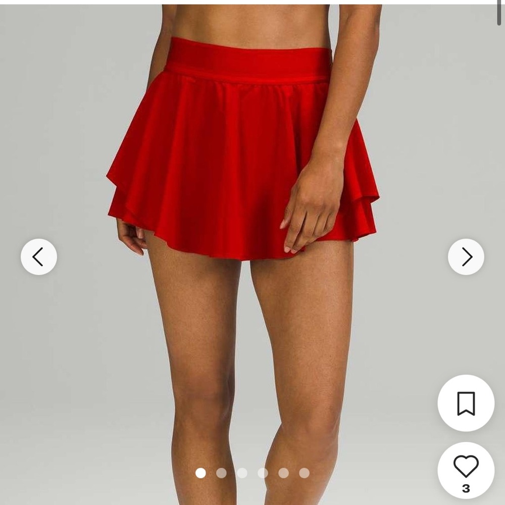 Lululemon Athletica Vibrant Red Mini Skirt